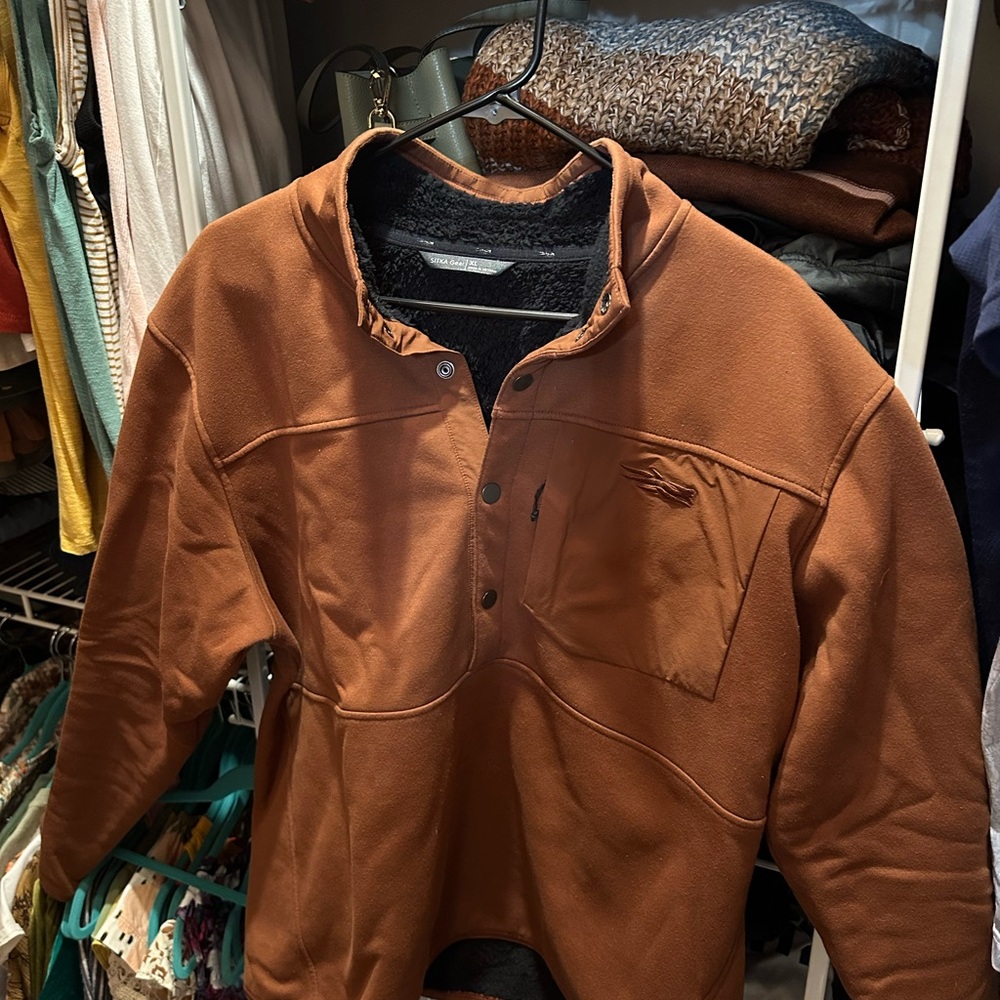 Sitka Front Range Snap Fleece-XL-Rust